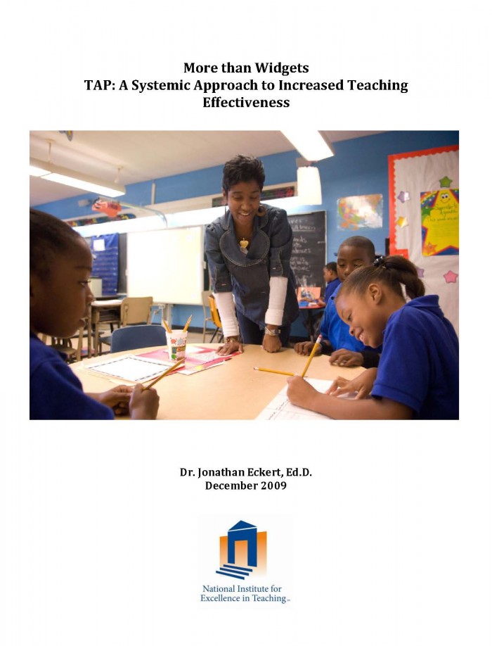 More Than Widgets: TAP: A Systemic Approach to Increased Teaching Effectiveness