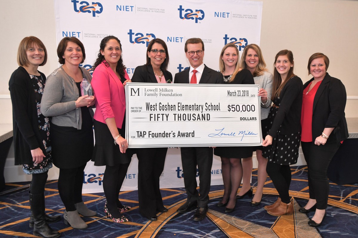 West Goshen Elementary School in Goshen, Indiana, Receives 2018 TAP Founder's Award and $50,000