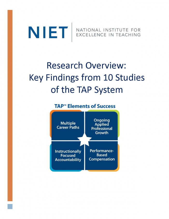 Research Overview: Key Findings from 10 Studies of the TAP System