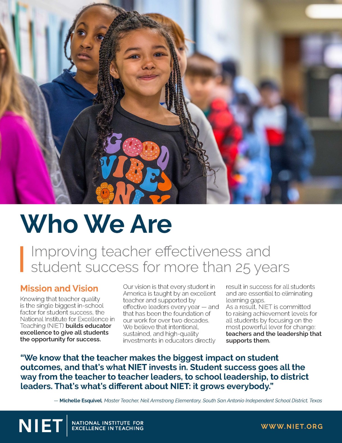NIET Overview: Who We Are