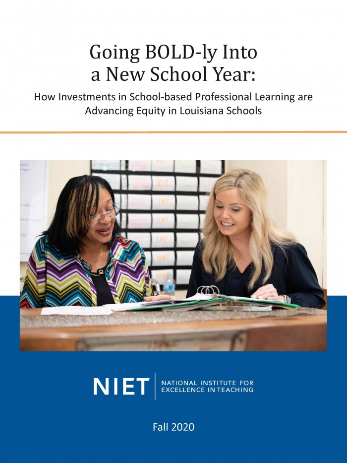 Going BOLD-ly Into a New School Year: How Investments in School-based Professional Learning Are Advancing Equity in Louisiana Schools