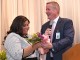 DeSoto Superintendent Clay Corley and Principal Brittany Anderson at all-school assembly