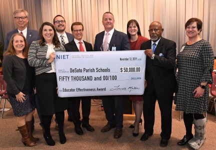 DeSoto Parish Schools Surprised with $50,000 District Award of Excellence for Educator Effectiveness from NIET