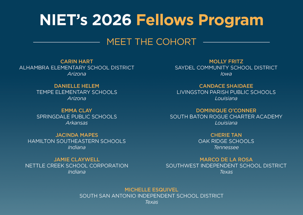 11 Outstanding Educators Selected for National Institute for Excellence in Teaching’s 2026 Fellows Program