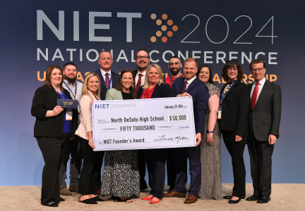 Louisiana’s North DeSoto High School Surprised with National Institute for Excellence in Teaching’s Founder’s Award and $50,000 Grand Prize