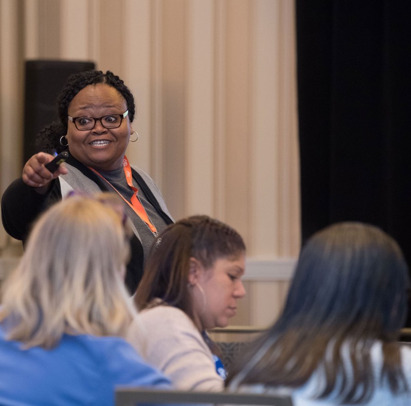 NIET Senior Program Specialist Dr. Davita Lancelin leads "Tight Is Right" cluster session at 2018 TAP Conference