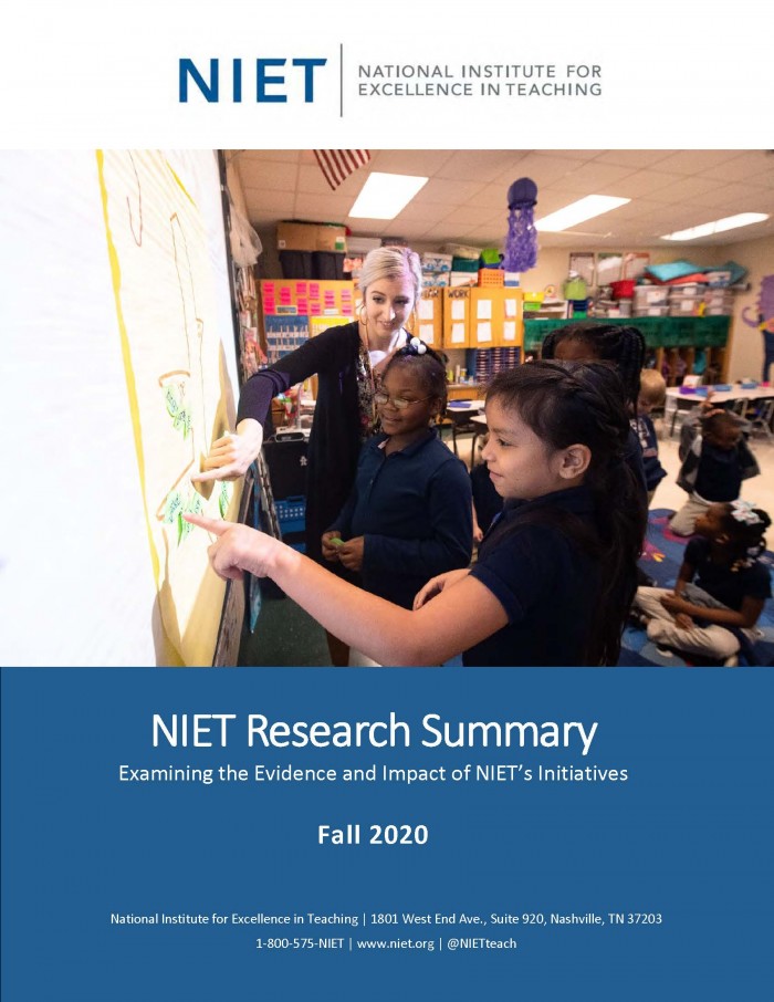 NIET Research Summary: Fall 2020