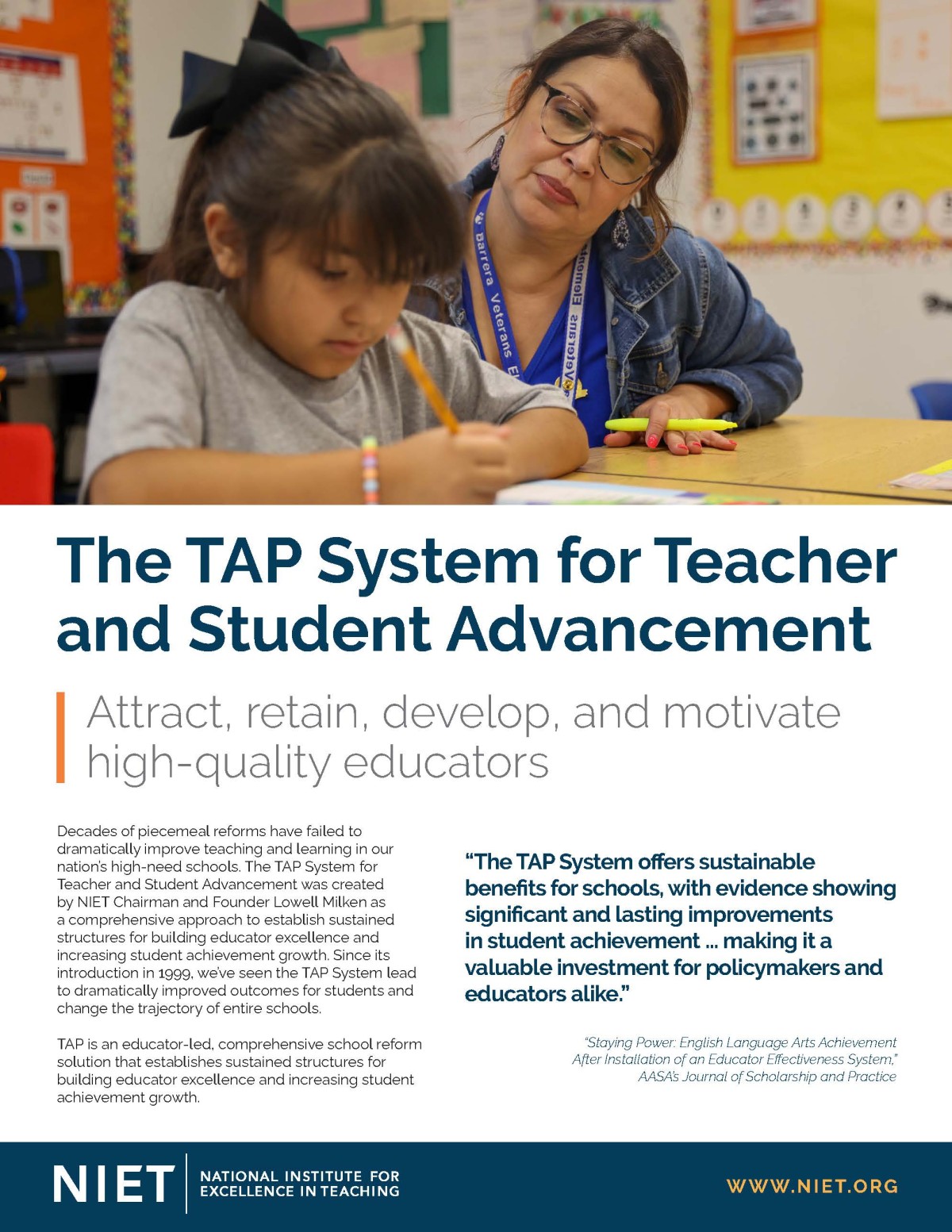 TAP System for Teacher and Student Advancement